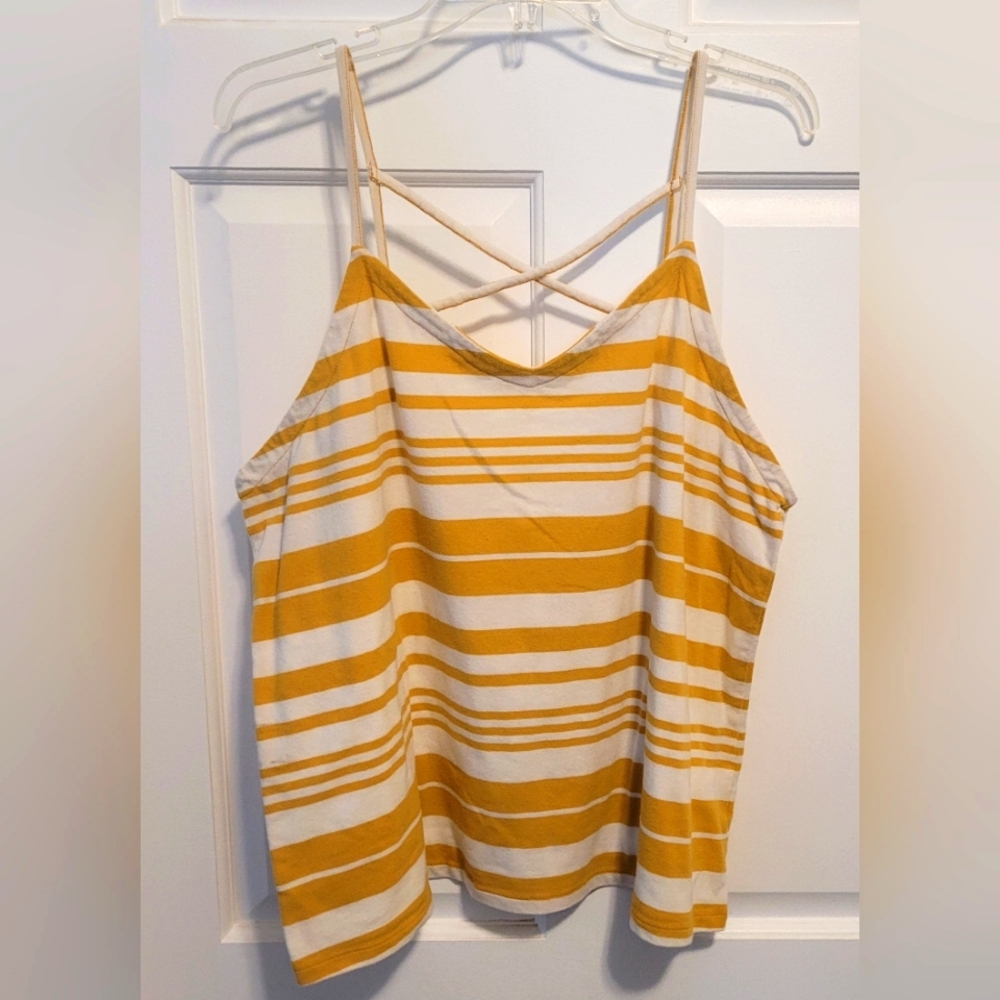 Yellow Striped Women's Univeral Threads Top